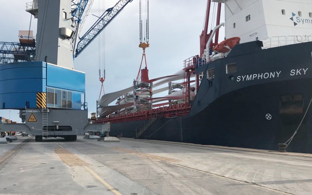 Integral Shipping transporta las palas más grandes de España